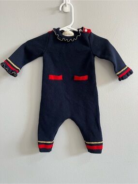 GUCCI Baby Girl Sweater One Piece Outfit Size 3-6 months Luxury Holiday Italy